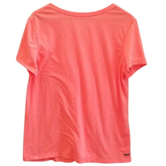 Danskin Now "Today Is My Day" Coral V-Neck T-Shirt XL gym casual workout tee - Picture 3 of 5